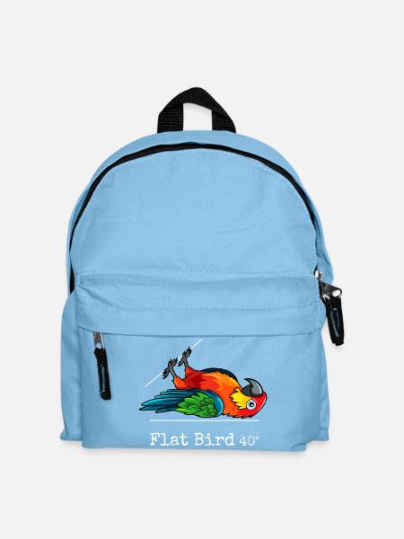Flat Bird at 40 degrees - Kinder Rucksack - Hellblau
