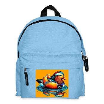 Mandarin duck - Kids' Backpack - light blue - Front