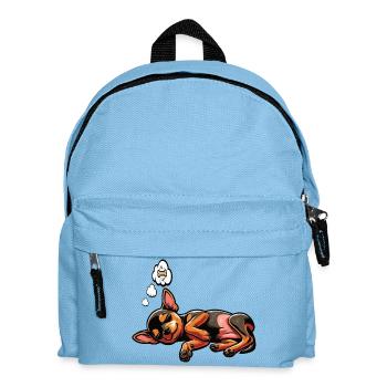 Pinscher miniature Pinscher Pinscher Pinscher Propriétaire Minpin - Sac à dos Enfant - bleu clair - Devant