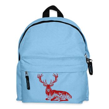 Hirsch - Kinder Rucksack - Hellblau - Vorne