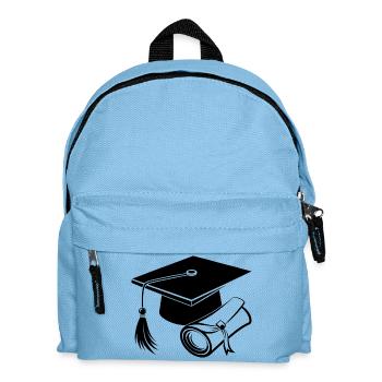 Casquette de diplomation et diplôme - Sac à dos Enfant - bleu clair - Devant
