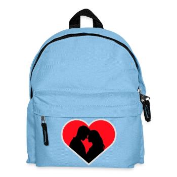 Couple Silhouette Love Romance Valentine's Day Boyfriend - Kids' Backpack - light blue - Front