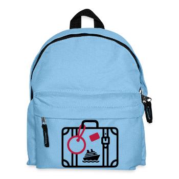 Suitcase Travel Cruise Vacation - Kids' Backpack - light blue - Front
