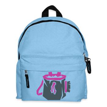 Chalkbag Klettern Bouldern Vektor - Kinder Rucksack - Hellblau - Vorne