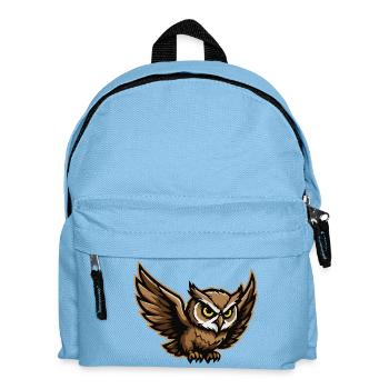 NachtEule Flügelsturm - Kinder Rucksack - Hellblau - Vorne