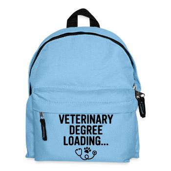 Veterinary Degree Loading... - Kids' Backpack - light blue - Front