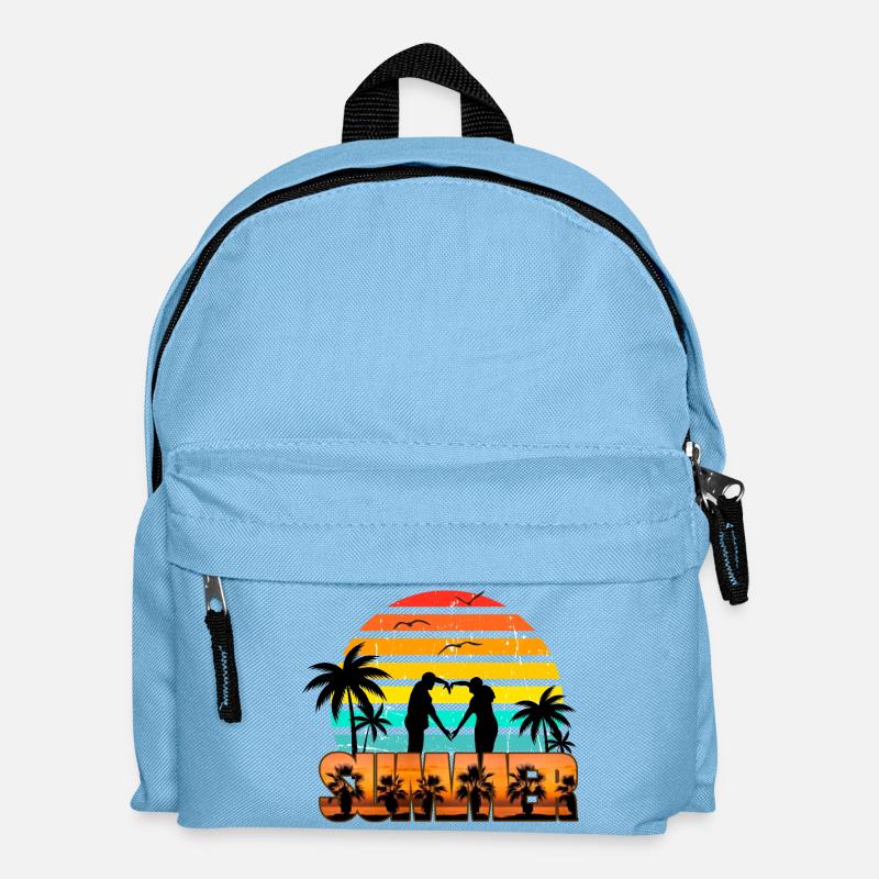 Romantic summer sunset - Kids' Backpack - light blue