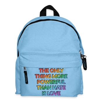 Powerful Love Over Hate - Kids' Backpack - light blue - Front