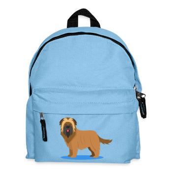 Wuscheliger Briard (Comic) - Kinder Rucksack - Hellblau - Vorne