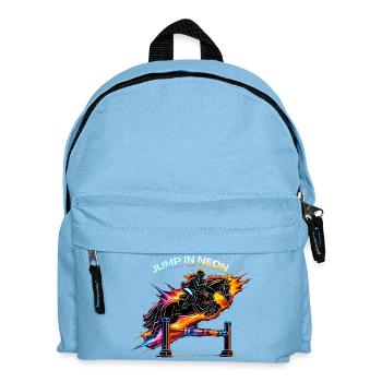 Jump in Neon – Equestrian Sports & Show Jumping - Kids' Backpack - light blue - Front