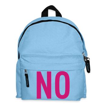 NO – Pink Typography Statement - Kids' Backpack - light blue - Front