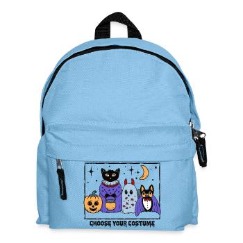 Niedliche Halloween Kostümparty  - Kinder Rucksack - Hellblau - Vorne