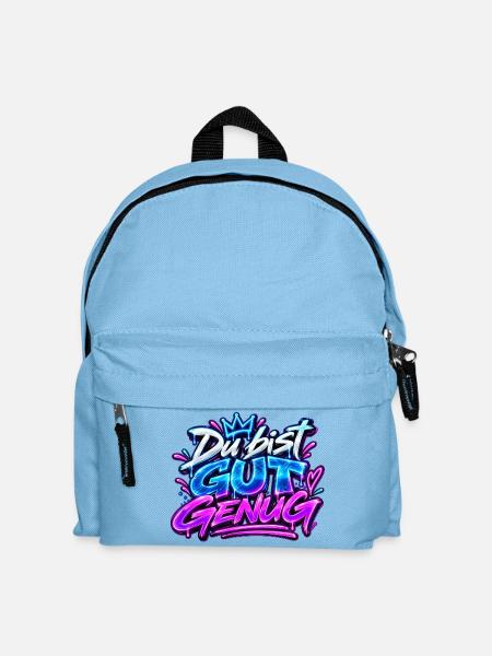 Du bist gut genug - Kinder Rucksack - Hellblau