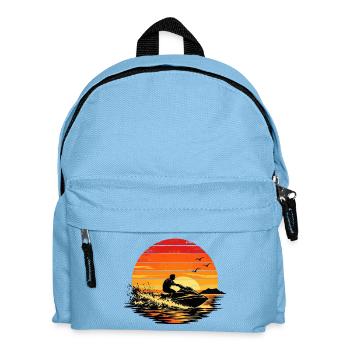 Sunset Jet Ski Escape - Kinder Rucksack - Hellblau - Vorne