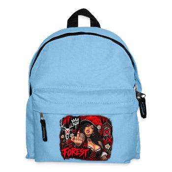  Forest Gothic Frau Im Düsteren Wald Mit Roten - Kinder Rucksack - Hellblau - Vorne