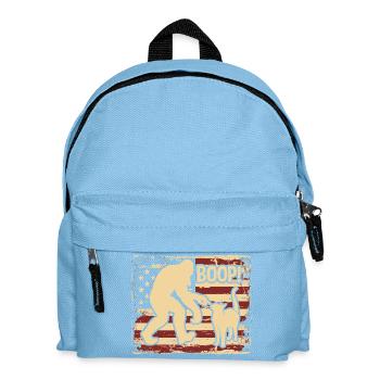 American Flag Bigfoot Yeti Boop The Snoot Cat Humo - Kinder Rucksack - Hellblau - Vorne