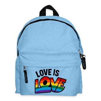 Liebe ist Regenbogen Vielfalt - Kinder Rucksack - Hellblau - Vorne