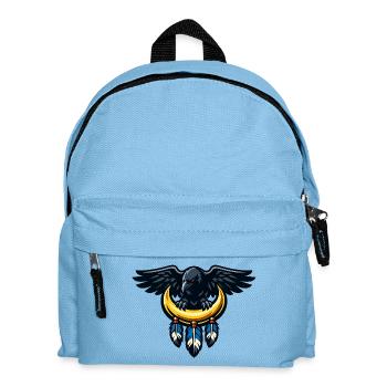 Night Eagle over Mooncrescent - Kids' Backpack - light blue - Front