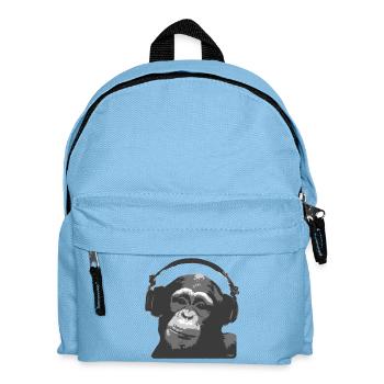 DJ MONKEY by wam - Kinder Rucksack - Hellblau - Vorne