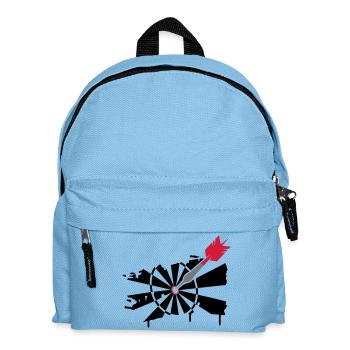 A dartboard with dart - Kids' Backpack - light blue - Front