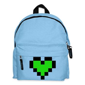 Grünes Herz - Kinder Rucksack - Hellblau - Vorne