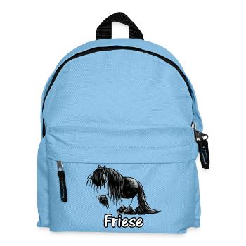 Drôle frison - frison - Cheval - Sac à dos Enfant - bleu clair - Devant