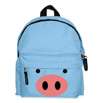 Pig nose - Kids' Backpack - light blue - Front