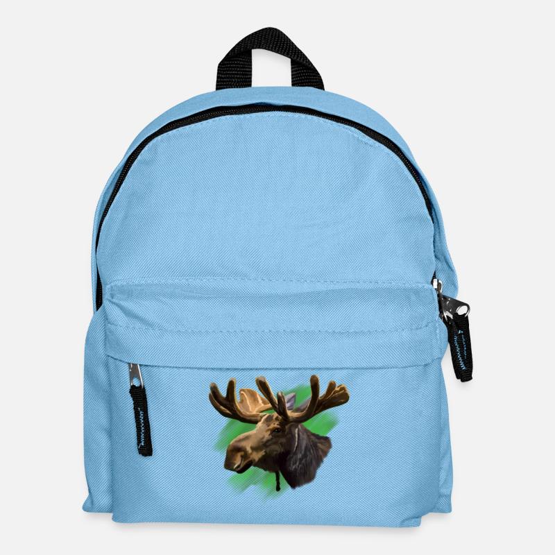 Elch - Kinder Rucksack - Hellblau