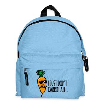 Je ne carotte pas tous les jeux de mots drôles végétaliens - Sac à dos Enfant - bleu clair - Devant