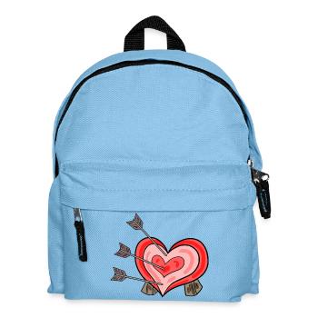 Arrows with heart target - Kids' Backpack - light blue - Front