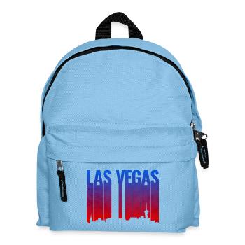 Las Vegas Gradient Skyline Silhouette - Kids' Backpack - light blue - Front