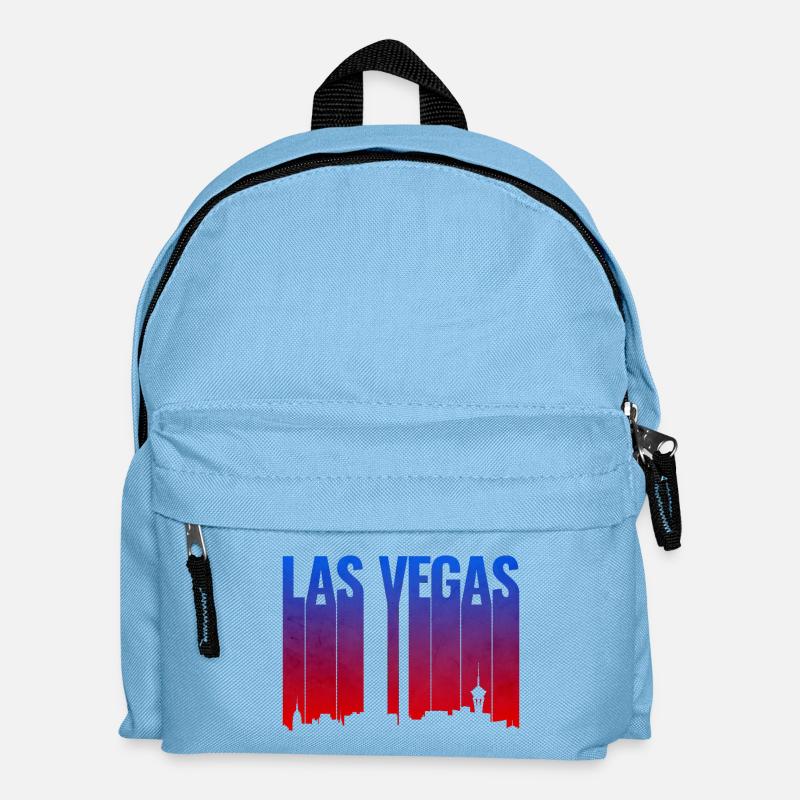 Las Vegas Gradient Skyline Silhouette - Kinder Rucksack - Hellblau