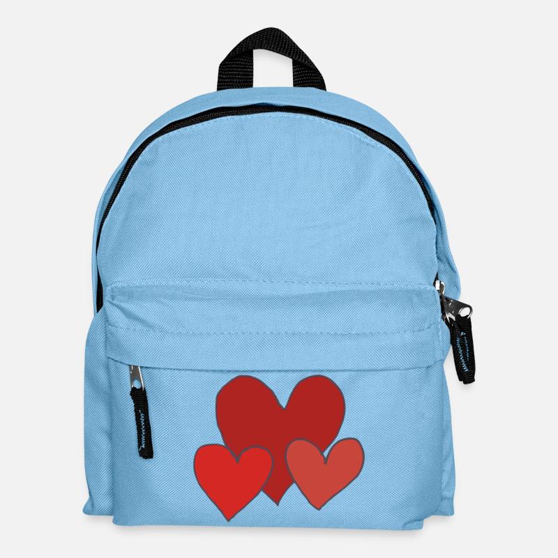 Trois cœurs - Sac à dos Enfant - bleu clair
