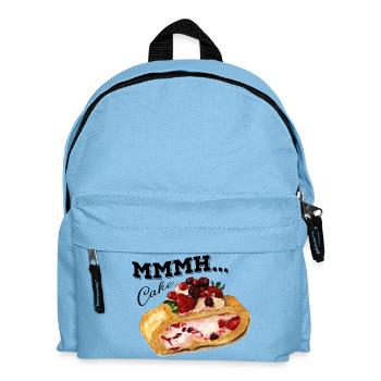 Mmmh Cake Cake Vintage Watercolor Strawberry Roller Shutter - Kids' Backpack - light blue - Front