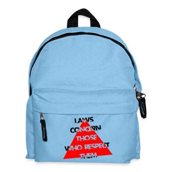 Red Triangle Distress Typography - Kids' Backpack - light blue - Front