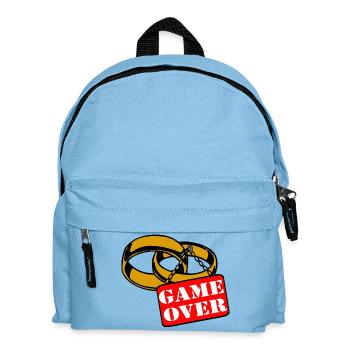 Junggesellenabschied JGA Ehe Schild game over (25) - Kinder Rucksack - Hellblau - Vorne
