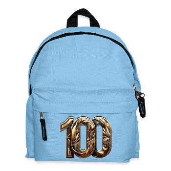 100 Years Gold Modern 100th Birthday Gift - Kids' Backpack - light blue - Front