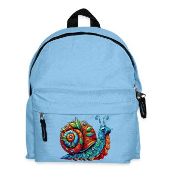 Schnecke - Kinder Rucksack - Hellblau - Vorne