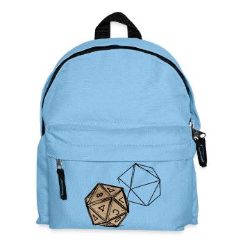 Cube RPG peint – Conception artistique des dés - Sac à dos Enfant - bleu clair - Devant
