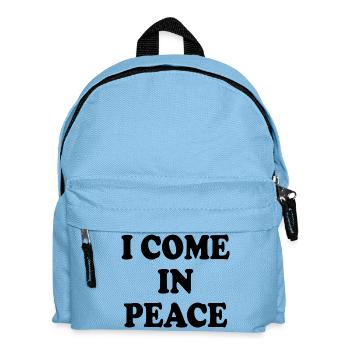 i come in peace im peace couple - Kinder Rucksack - Hellblau - Vorne