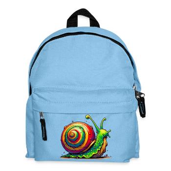Schnecke - Kinder Rucksack - Hellblau - Vorne