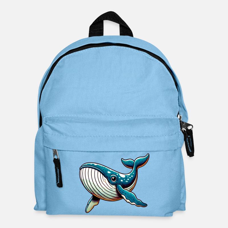 Baleine - Sac à dos Enfant - bleu clair