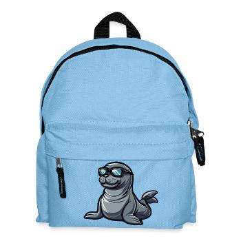 Seal Animal Comic Cool - Kids' Backpack - light blue - Front