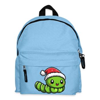 Wurm Weihnachten - Kinder Rucksack - Hellblau - Vorne