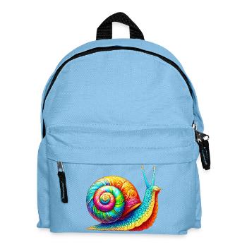 Schnecke - Kinder Rucksack - Hellblau - Vorne