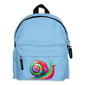 Schnecke - Kinder Rucksack - Hellblau - Vorne