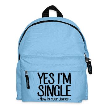 yes, I'm single - Kids' Backpack - light blue - Front