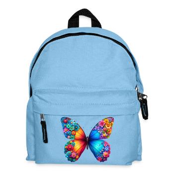 Bunter Schmetterling, von der Natur inspirierte Sommerstimmungen - Kinder Rucksack - Hellblau - Vorne