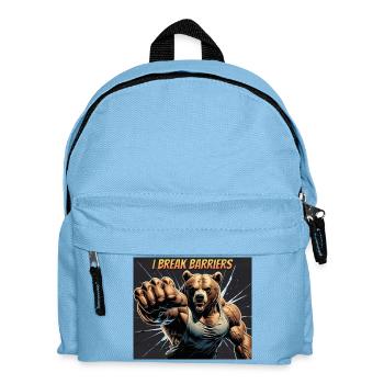 Motivational Muscular Bear – Motivational T-Shirt - Kids' Backpack - light blue - Front