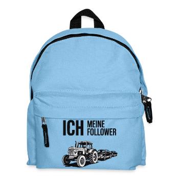 Ich & meine Follower – Traktor Edition - Kinder Rucksack - Hellblau - Vorne